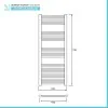 Termoarredo bagno scaldasalviette 45x120 cromo curvo interasse 40 cm