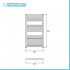 Termoarredo bagno scaldasalviette 60x80 cromo curvo interasse 55 cm