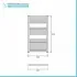 Termoarredo bagno scaldasalviette 60x80 cromo curvo interasse 55 cm