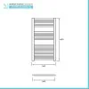 Termoarredo bagno scaldasalviette 55x80 cromo curvo interasse 50 cm