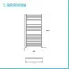Termoarredo bagno scaldasalviette 45x80 cromo curvo interasse 40 cm