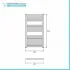 Termoarredo bagno scaldasalviette 50x80 cromo curvo interasse 45 cm