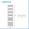Termoarredo cromato scaldasalviette 60x180 interasse 55 cm