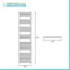 Termoarredo bagno cromato 50x180 interasse 45 cm