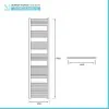 Termoarredo bagno scaldasalviette 45x180 cromo interasse 40 cm