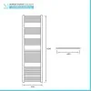 Termoarredo scaldasalviette cromato 45x150 interasse 40 cm