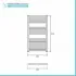 Termoarredo bagno scaldasalviette 45x80 cromo interasse 40 cm