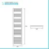 Termoarredo scaldasalviette bianco 65x180 interasse 60 cm