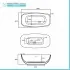 Vasca da bagno freestanding 180x87 per centro stanza modello Giada