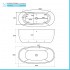 Vasca da bagno freestanding 170x80 per centro stanza modello Betta