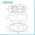 Vasca da bagno freestanding 170x80 per centro stanza modello Betta