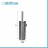 Scopino WC a muro in acciaio inox lucido