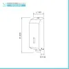 Dispenser sapone liquido a parete 1200 ml in acciaio inox lucido