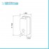 Dispenser sapone liquido a muro 500 ml in acciaio inox lucido