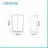Asciugamani elettrico bianco con fotocellula risparmio energetico 1000 W