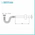Sifone universale flessibile ed estensibile 1 1/4 bianco 