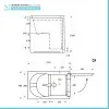 Vasca da bagno per disabili 101x72x100 porta con apertura a destra