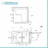 Vasca da bagno per disabili 101x72x100 porta con apertura a destra