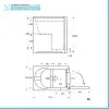 Vasca da bagno per disabili 101x72x100 porta con apertura a sinistra