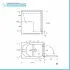 Vasca da bagno per disabili 101x72x100 porta con apertura a sinistra