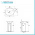 Lavabo freestanding bianco in ceramica Sensation senza foro