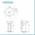 Lavabo freestanding bianco in ceramica Sensation senza foro