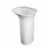 Lavandino freestanding bianco in ceramica Sensation con foro miscelatore