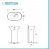 Lavabo freestanding bianco Des in ceramica