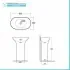 Lavabo freestanding bianco Des in ceramica