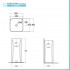 Lavabo freestanding squadrato Petit bianco in ceramica