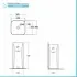 Lavabo freestanding squadrato Petit bianco in ceramica
