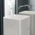 Lavabo freestanding squadrato Petit bianco in ceramica