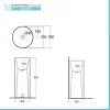 Lavabo freestanding da terra tondo Petit bianco in ceramica