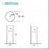 Lavabo freestanding da terra tondo Petit bianco in ceramica