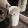 Lavabo freestanding da terra tondo Petit bianco in ceramica