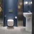 Lavabo freestanding Rak Illusion in ceramica bianca con foro