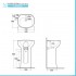 Lavabo freestanding Rak Illusion in ceramica bianca con foro