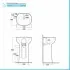 Lavabo freestanding Rak Illusion in ceramica bianca con foro