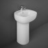 Lavabo freestanding Rak Illusion in ceramica bianca con foro
