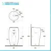 Lavabo da terra freestanding Cloud bianco opaco in ceramica