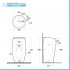 Lavabo da terra freestanding Cloud bianco opaco in ceramica