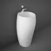 Lavabo da terra freestanding Cloud bianco opaco in ceramica