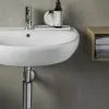 Lavabo sospeso 45x37 salvaspazio bianco in ceramica
