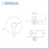 Set doccia incasso tondo Iole completo di soffione 20 cm cromato