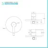 Set doccia incasso tondo Iole completo di soffione 20 cm cromato