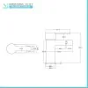 Set miscelatori lavabo bidet doccia con deviatore Iole in ottone cromato