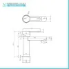 Rubinetto lavabo cromato con scarico serie Iole