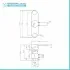 Miscelatore doccia esterno Iole con kit doccia completo in ottone cromato