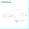 Rubinetto bidet cromato con scarico serie Iole