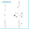Set doccia completo tondo nero opaco Lizzy con soffione 20 cm e kit doccia incasso